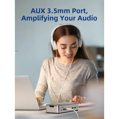 CABLETIME CB14S | 15-in-1 USB-C Docking Station with NVMe SSD Enclosure, Triple Display (2×HDMI + DP), 8K@30Hz, 10Gbps Data, 2.5Gbps LAN, 100W PD