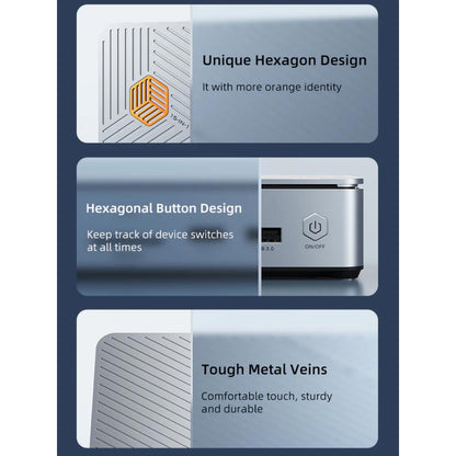 CABLETIME CB14G | 15-in-1 Universal USB-C Docking Station with Triple Display (2×HDMI + DisplayPort), 8K@30Hz, 100W PD, 10Gbps Data, Gigabit LAN