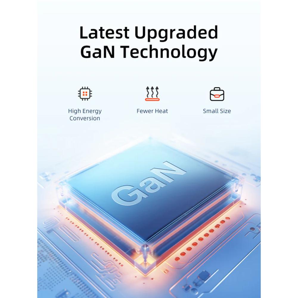 CABLETIME GA45W | Dual-Port 45W GaN USB-C & USB-A Wall Charger (Fast Charging for Laptop, Phone & Tablet, EU Plug)