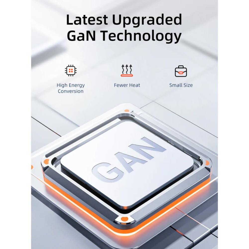 CABLETIME GA65W | Portable 65W GaN USB-C Wall Charger (3-Port Fast Charging for Laptop, Phone & Tablet, EU Plug)