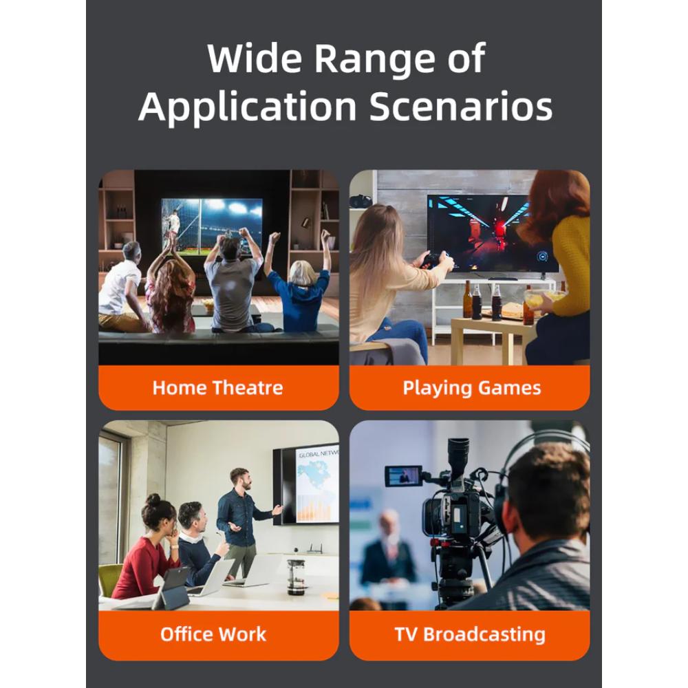 CABLETIME CH24 HDMI 2.0 Extra Long Cable | 4K@60Hz, 18Gbps | 1M–20M