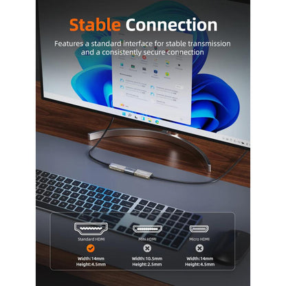 CABLETIME CP46U | HDMI 2.1 Coupler | 8K Female-to-Female Extender Adapter | 48Gbps