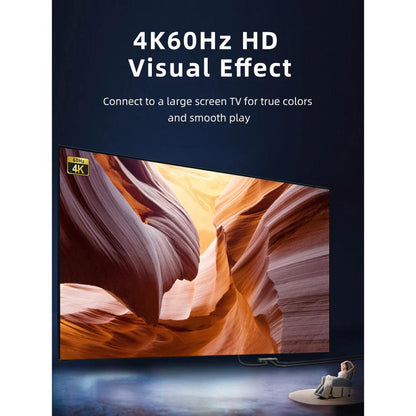 CABLETIME CP37G | 4K 60Hz HDMI 2.0 Switch | Bi-Directional 2 In 1 Out / 1 In 2 Out | Aluminum Alloy, Plug & Play