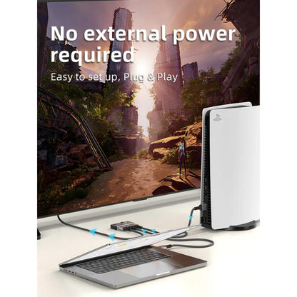 CABLETIME CP37G | 4K 60Hz HDMI 2.0 Switch | Bi-Directional 2 In 1 Out / 1 In 2 Out | Aluminum Alloy, Plug & Play