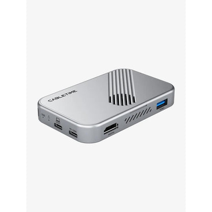CABLETIME CB34S | 7-in-1 Magnetic USB-C Hub with NVMe SSD Enclosure | 4K60Hz HDMI | 10Gbps | 100W PD