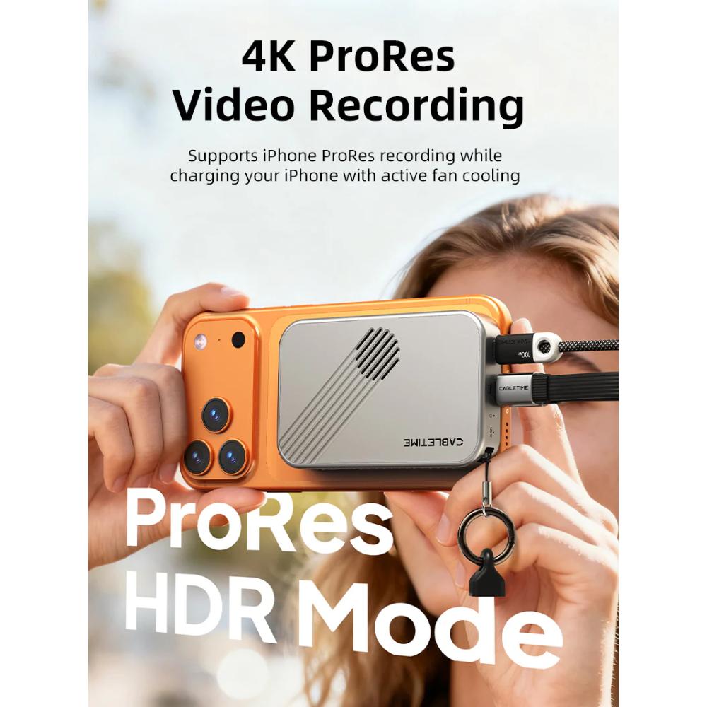 CABLETIME CB34S | 7-in-1 Magnetic USB-C Hub with NVMe SSD Enclosure | 4K60Hz HDMI | 10Gbps | 100W PD