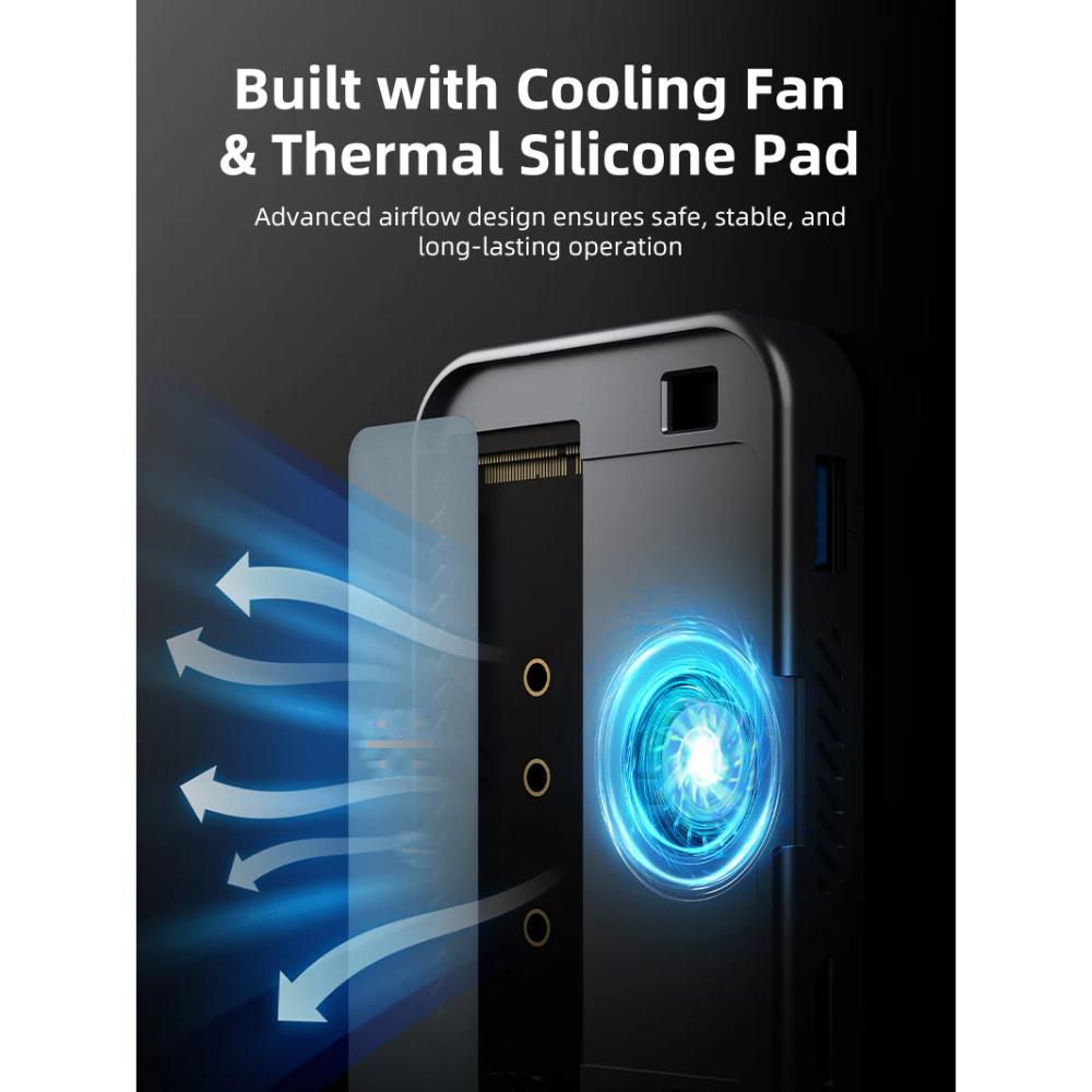 CABLETIME CB34S | 7-in-1 Magnetic USB-C Hub with NVMe SSD Enclosure | 4K60Hz HDMI | 10Gbps | 100W PD