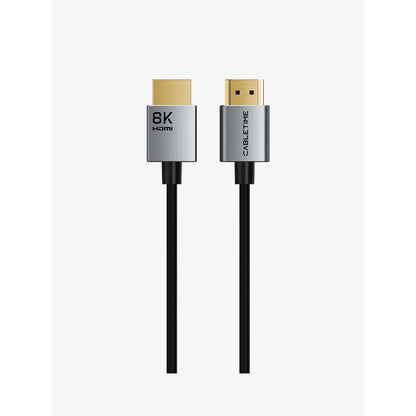 CABLETIME CH14 HDMI 2.1 Ultra-Slim Cable | 8K@60Hz, 4K@120Hz, 48Gbps, 3.8mm Design | 1M/2M/3M