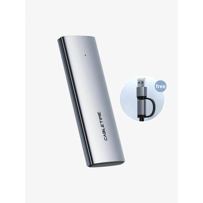 CABLETIME CB32G | USB 3.1 Type-C to NVMe M.2 SSD Enclosure | 10Gbps | Dual Protocol