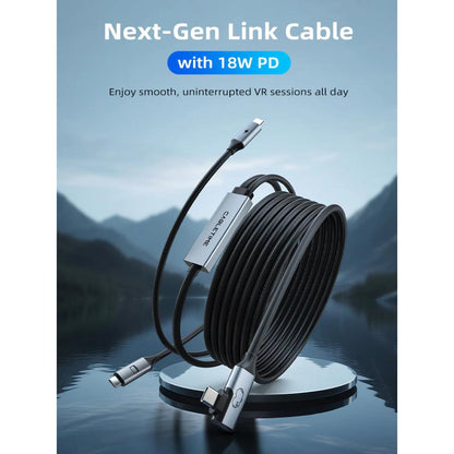CABLETIME CA44P USB-C to USB-C VR Link Cable | 5M (16FT) | 5Gbps | 18W PD | For Meta Quest / Oculus / Pico