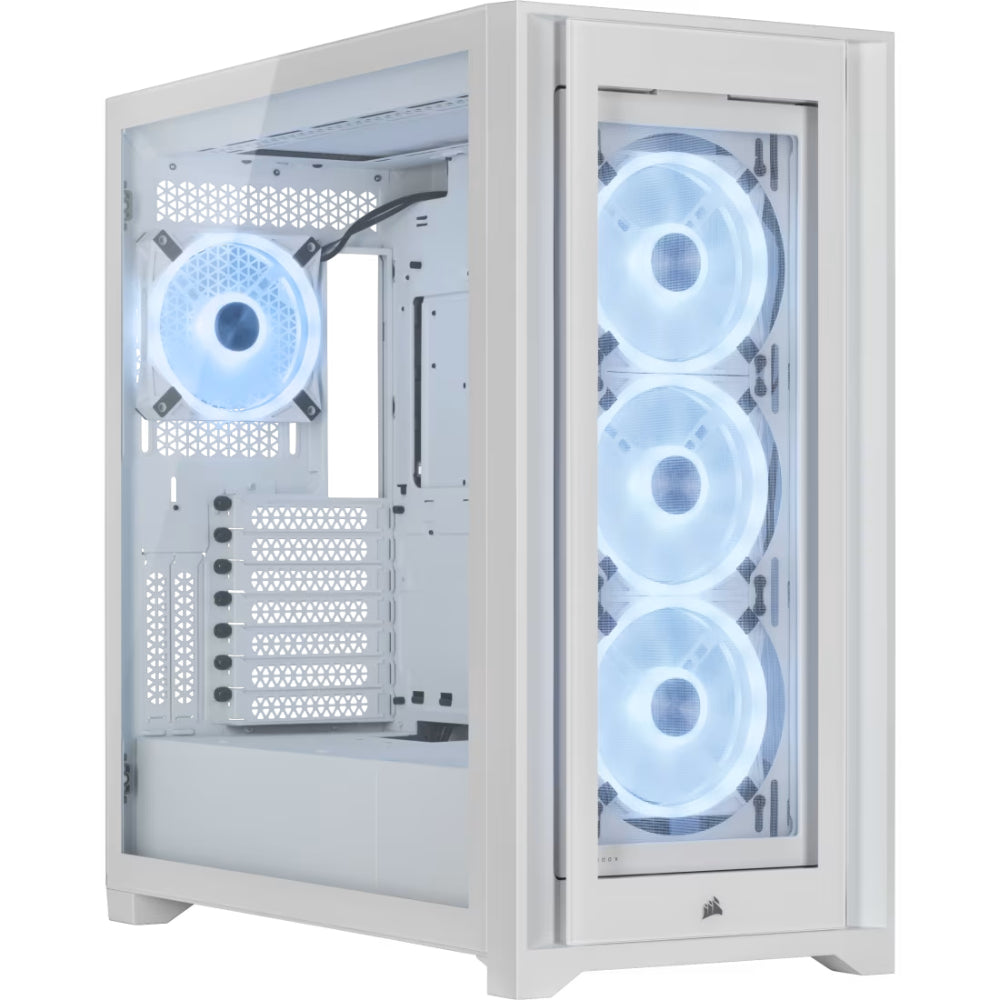 CORSAIR iCUE 5000X RGB QL Edition Mid-Tower ATX Case | True White | Premium RGB Showcase | Advanced Cooling