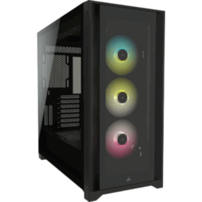 CORSAIR iCUE 5000X RGB Tempered Glass Mid-Tower ATX Smart Case | Black | Premium Cooling | Stunning Design