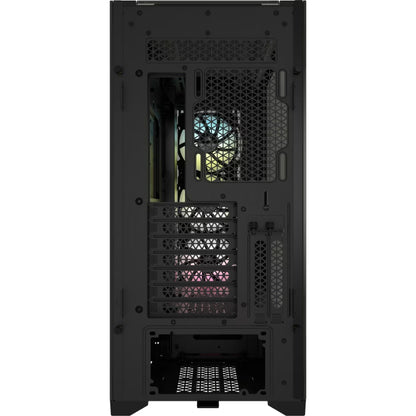 CORSAIR iCUE 5000X RGB Tempered Glass Mid-Tower ATX Smart Case | Black | Premium Cooling | Stunning Design