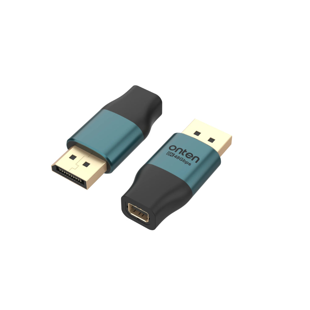 Onten OTN-DP85 | DisplayPort (Male) to Mini DisplayPort (Female) Adapter | 4K@60Hz | Gold-Plated Connectors | Plug & Play | Unidirectional | For Desktop GPUs to Apple Displays