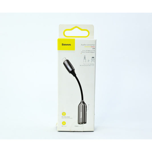 Baseus L56 | 2-in-1 iPhone Lightning Male to Lightning Female + 3.5mm Female Adapter