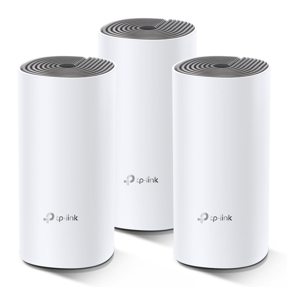 TP-Link Deco E4 (3-Pack) AC1200 Whole Home Mesh Wi-Fi System | Seamless Mesh Coverage for Up to 4,000 Sq. Ft.