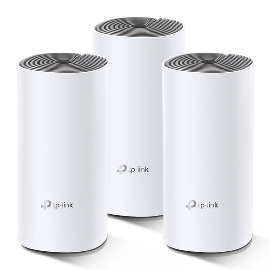 TP-Link Deco E4 (3-Pack) AC1200 Whole Home Mesh Wi-Fi System | Seamless Mesh Coverage for Up to 4,000 Sq. Ft.