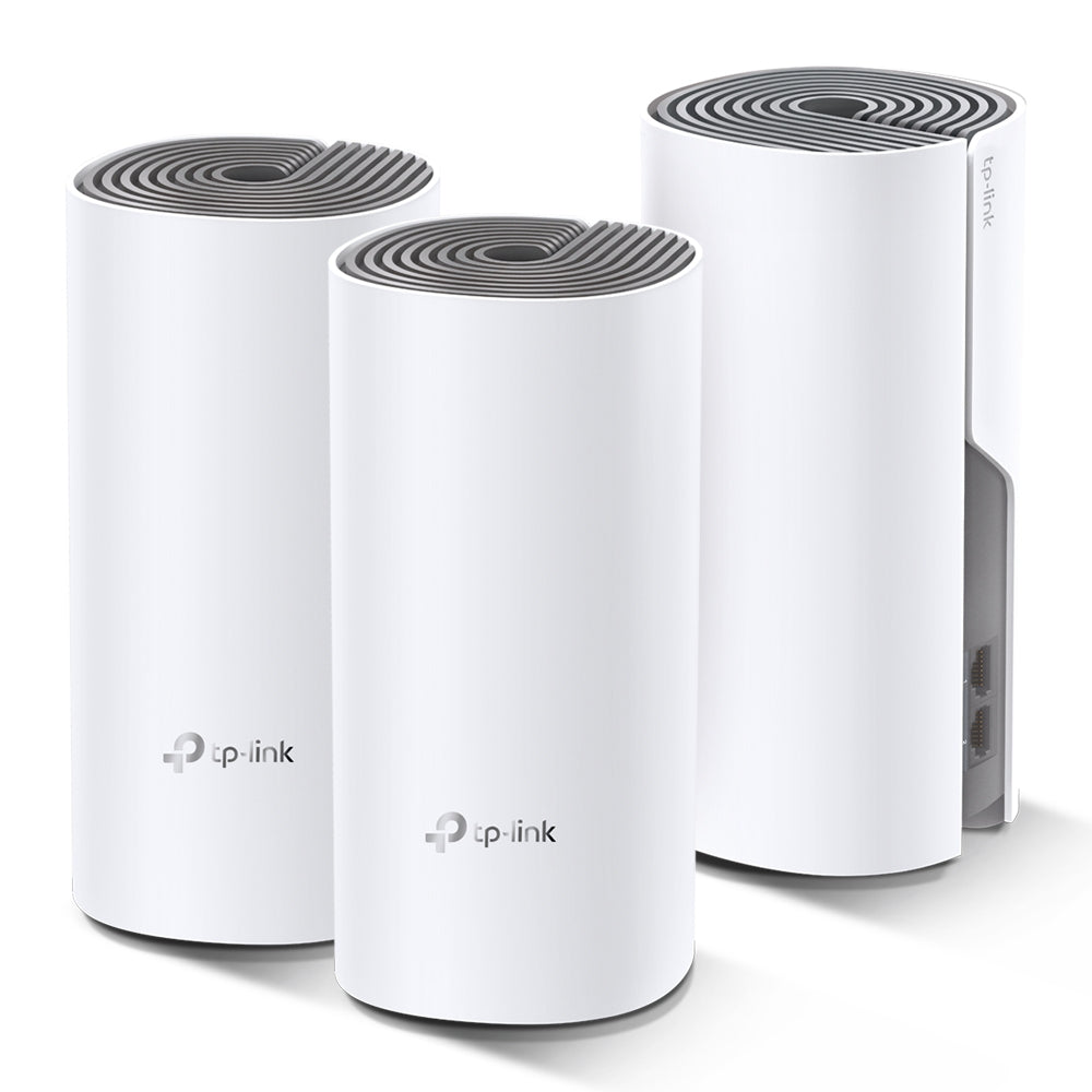 TP-Link Deco E4 (3-Pack) AC1200 Whole Home Mesh Wi-Fi System | Seamless Mesh Coverage for Up to 4,000 Sq. Ft.