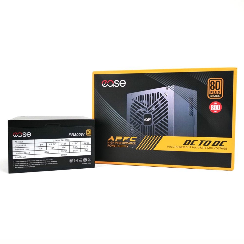 EASE EB800W 80+ Bronze Power Supply | Reliable 800W Performance for Demanding Systems
