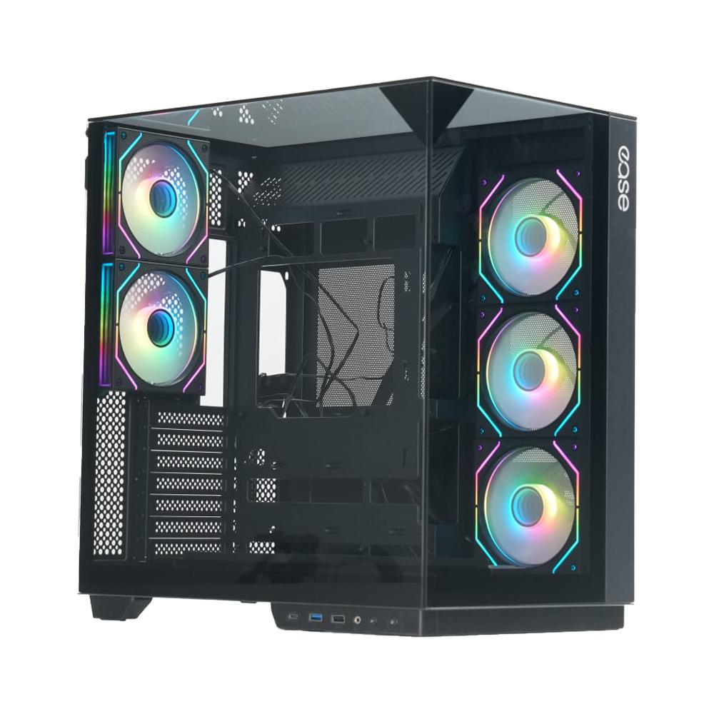 EASE EC125 Tempered Glass Gaming Case | 5x ARGB Infinity Fans | Type-C | 360mm Radiator Support