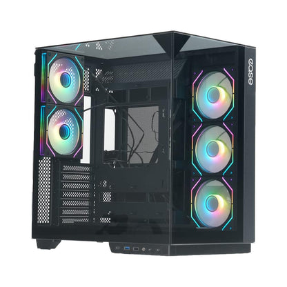 EASE EC125 Tempered Glass Gaming Case | 5x ARGB Infinity Fans | Type-C | 360mm Radiator Support