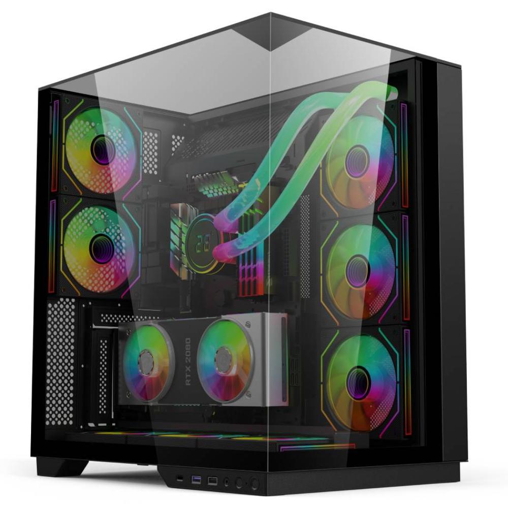 EASE EC125 Tempered Glass Gaming Case | 5x ARGB Infinity Fans | Type-C | 360mm Radiator Support