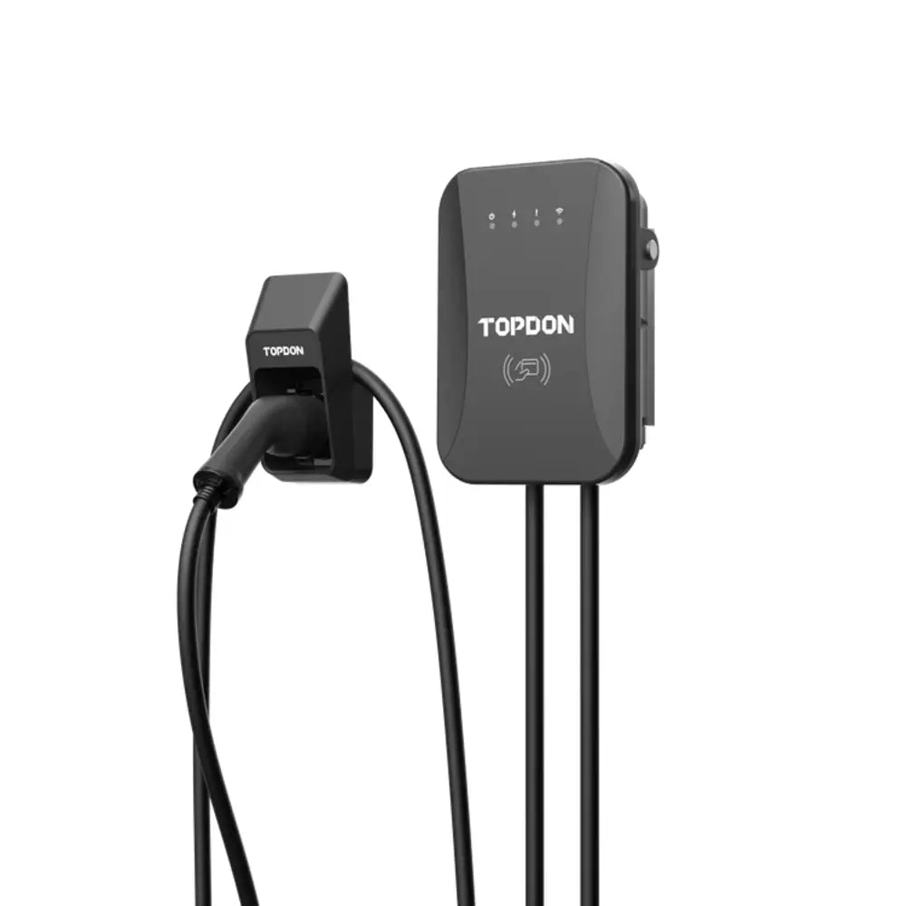 TOPDON Pulse Q Level 2 EV Charger | Smart 22KW Charging Station with App Control, RFID