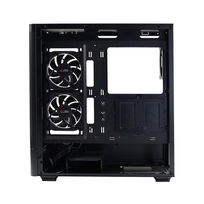 EASE EC123BM Panoramic Mesh ATX Gaming Case | 3x ARGB Fans | Tempered Glass | High Airflow Design