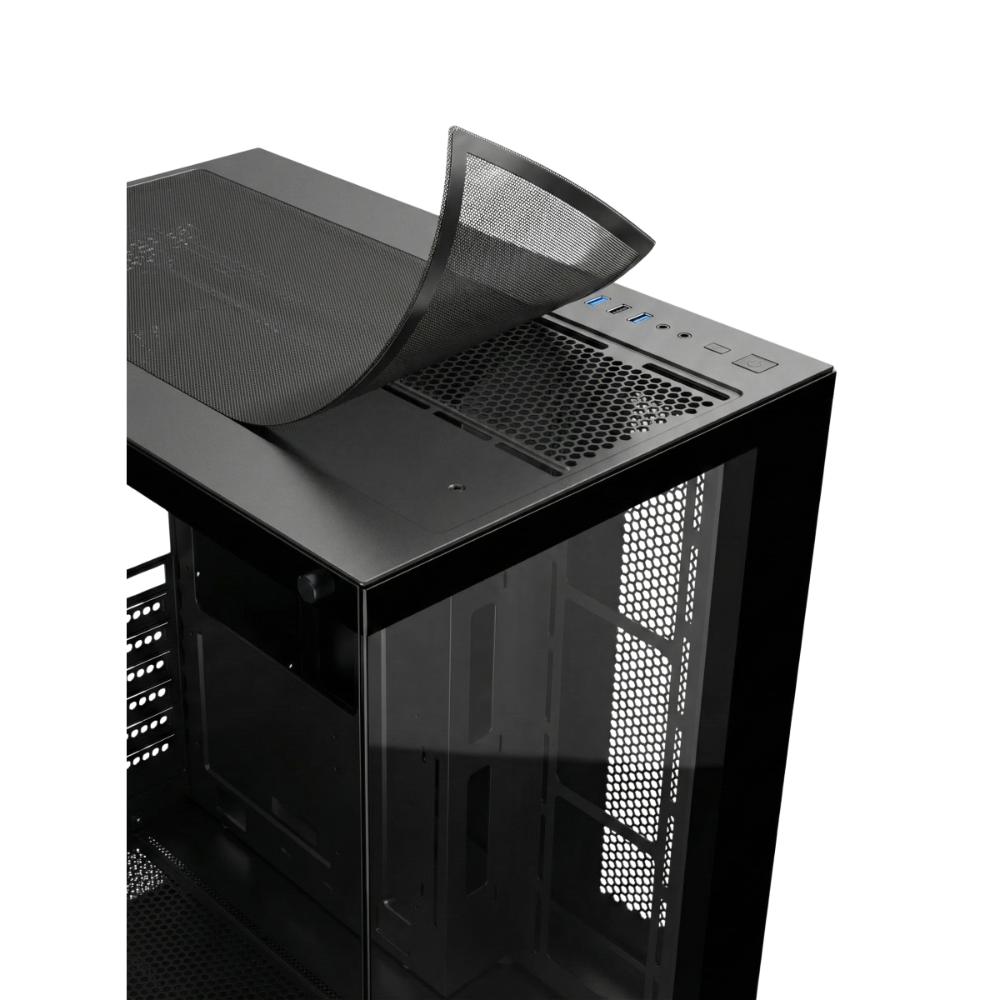 EASE EC124IF ATX Gaming Case | Panoramic Tempered Glass | Mesh Top | ARGB Fan | 360mm Liquid Cooling Support