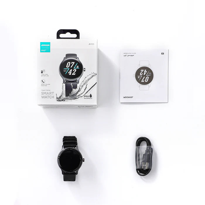 JOYROOM JR-FC1 | Classic Series Smart Watch (Make/Answer Call) | Dark Gray