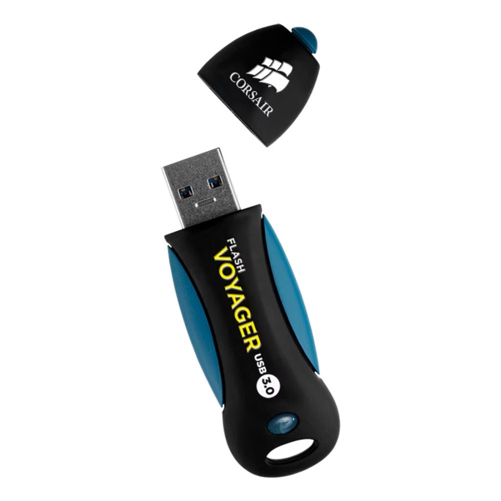 CORSAIR Flash Voyager USB 3.0 Flash Drive | Up to 190MB/s Read | Rugged Rubber Housing | Water-Resistant | USB 2.0 Compatible