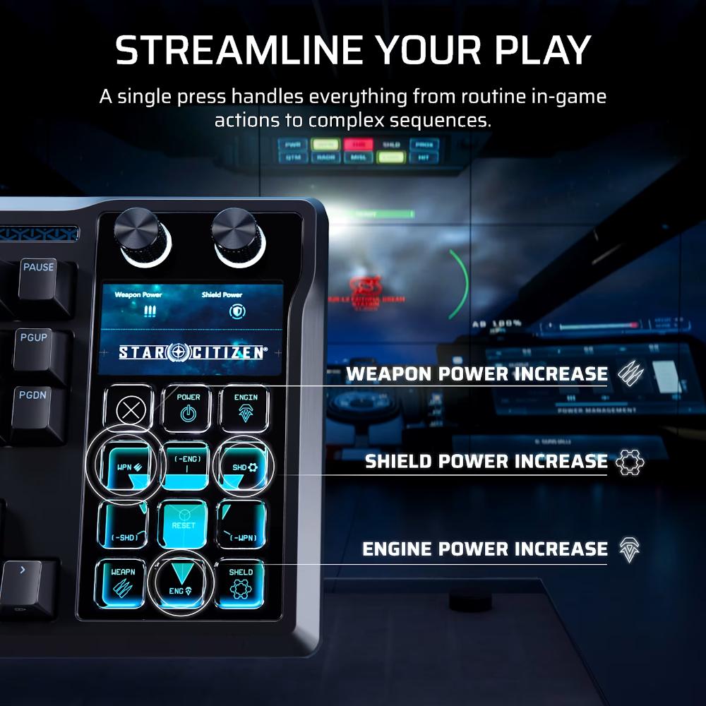 CORSAIR GALLEON 100 SD Stream Deck-Integrated Mechanical Gaming Keyboard | 8,000Hz Hyper-Polling | MLX Pulse Linear Switches | FlashTap SOCD | RGB