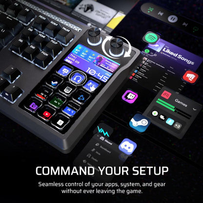 CORSAIR GALLEON 100 SD Stream Deck-Integrated Mechanical Gaming Keyboard | 8,000Hz Hyper-Polling | MLX Pulse Linear Switches | FlashTap SOCD | RGB