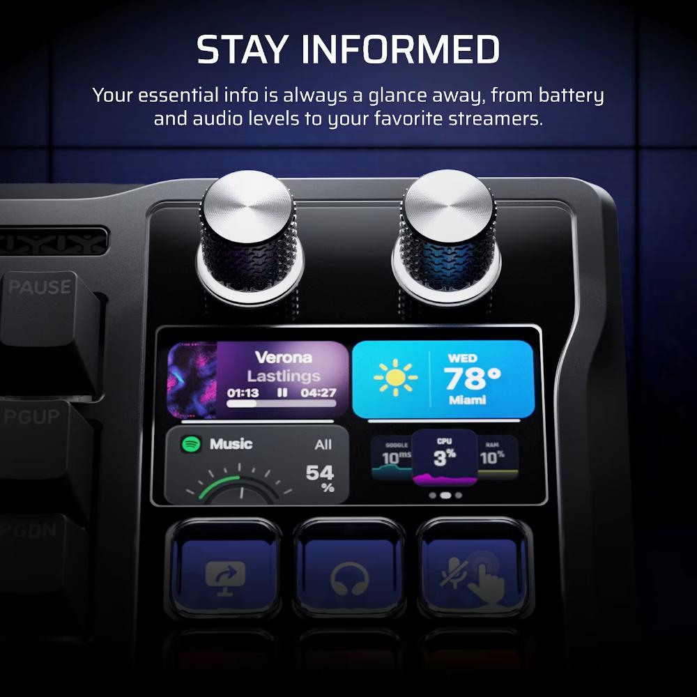 CORSAIR GALLEON 100 SD Stream Deck-Integrated Mechanical Gaming Keyboard | 8,000Hz Hyper-Polling | MLX Pulse Linear Switches | FlashTap SOCD | RGB