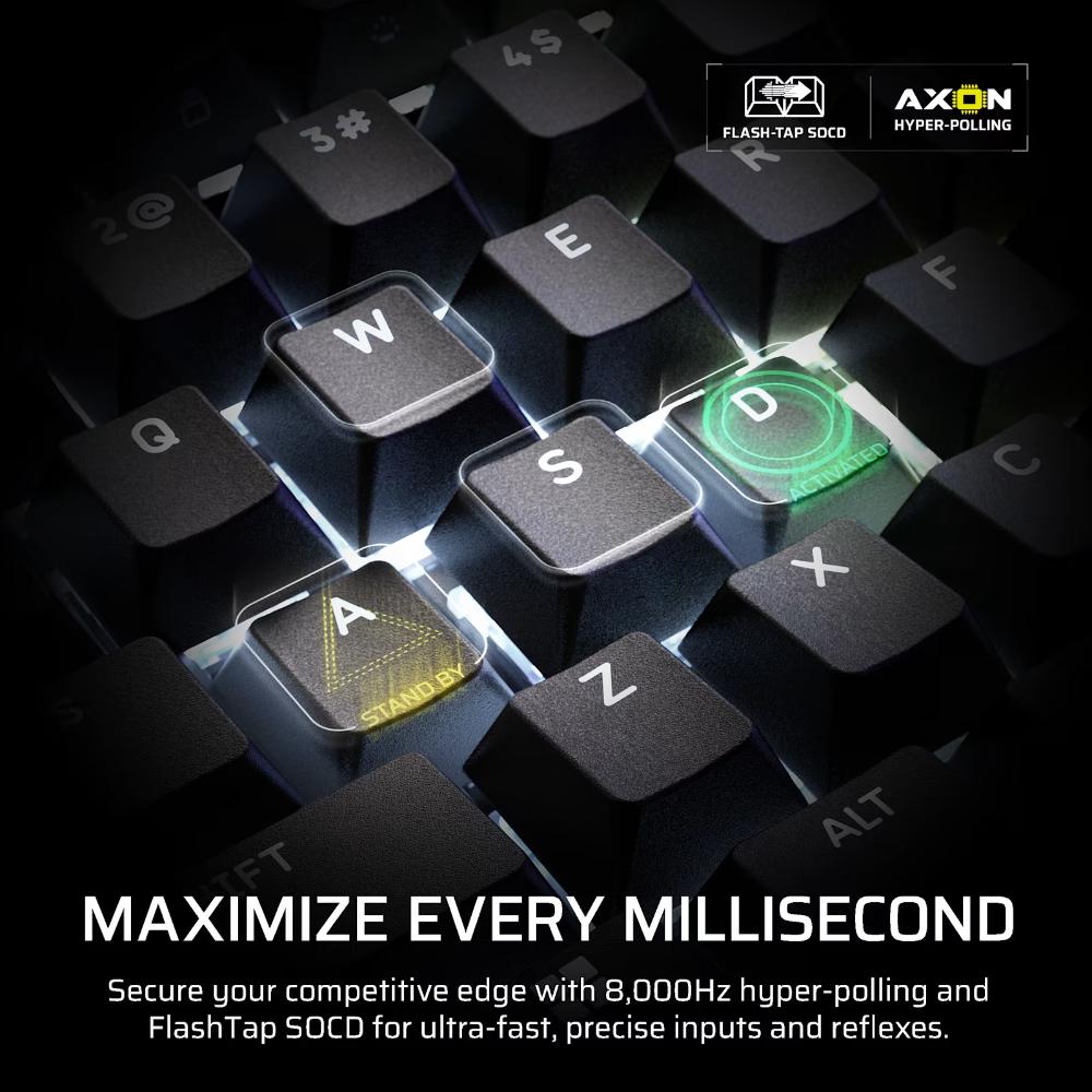 CORSAIR GALLEON 100 SD Stream Deck-Integrated Mechanical Gaming Keyboard | 8,000Hz Hyper-Polling | MLX Pulse Linear Switches | FlashTap SOCD | RGB