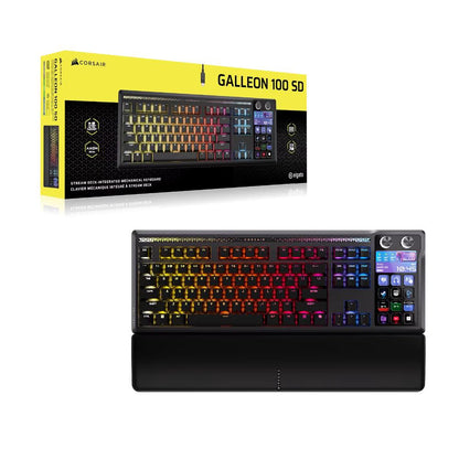 CORSAIR GALLEON 100 SD Stream Deck-Integrated Mechanical Gaming Keyboard | 8,000Hz Hyper-Polling | MLX Pulse Linear Switches | FlashTap SOCD | RGB