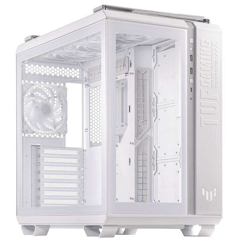 ASUS TUF GAMING GT502 | Mid Tower Case | Dual-Chamber Design | Tempered Glass Panels | Extensive Cooling Support | Military-Grade Style