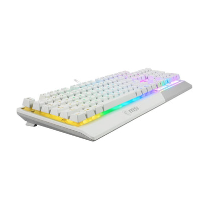 MSI Vigor GK30 White Combo Gaming Keyboard & Mouse | RGB Backlighting, Mechanical-Like Switches, Water-Resistant Design