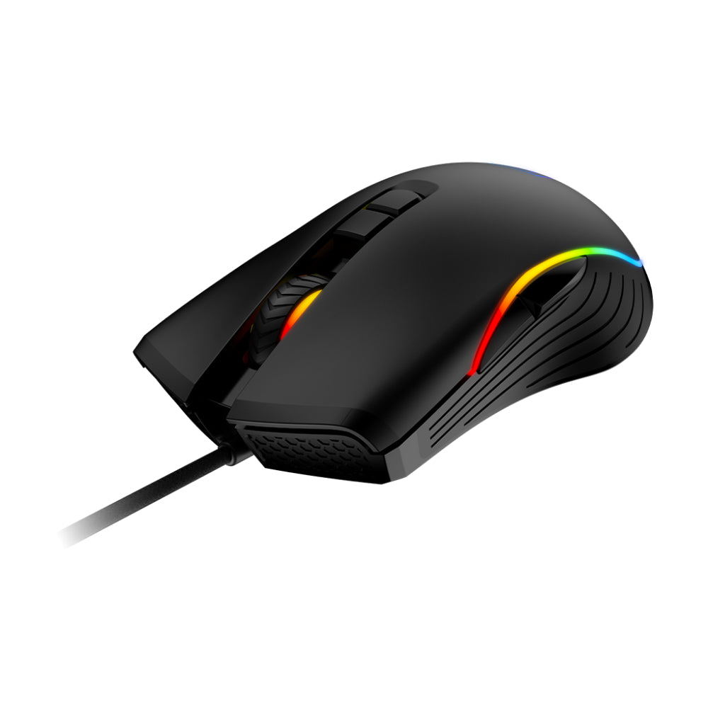 MSI FORGE GM300 | Lightweight RGB Gaming Mouse | 6 Programmable Buttons | 6400 DPI Optical Sensor | Omron Switches | RGB Mystic Light | Ergonomic Design | USB Wired | Black | For FPS, MOBA, and Competitive Gaming