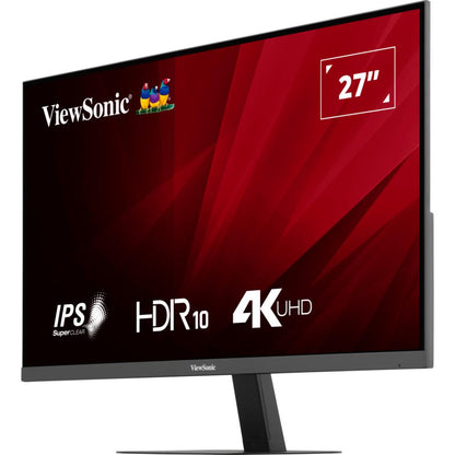 ViewSonic VA2708-4K-MHD | 27" 4K UHD IPS Monitor with HDR10, Built-in Speakers, Flat Panel