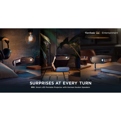 ViewSonic M1X | Smart LED Portable Projector with Harman Kardon Speakers