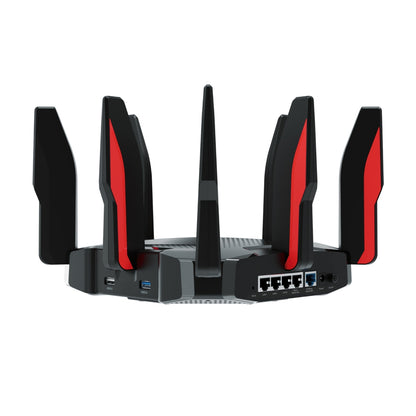 TP-Link Archer GX90 AX6600 Tri-Band Wi-Fi 6 Gaming Router | Tri-Band structure provides a 4.8 Gbps Game Band 1.5 GHz Quad-Core CPU and 3 coprocessors 8 Detachable High-Performance Antennas