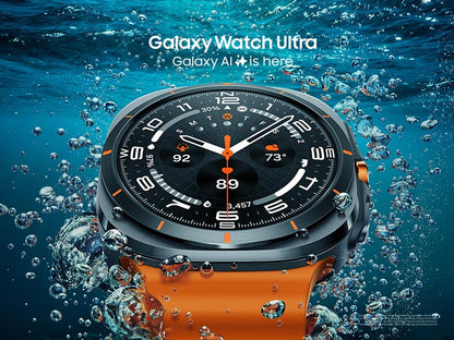 Samsung Galaxy Watch Ultra | 47mm | Titanium Gray with Orange Band | Bluetooth / Wi-Fi + 4G LTE