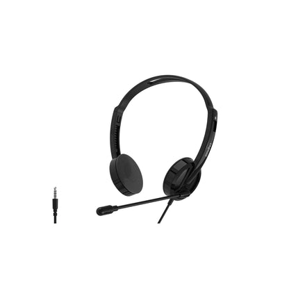Rapoo H101 Wired Stereo Headset | 3.5mm Jack, Noise-Reducing Mic, Lightweight, On-Ear Comfort