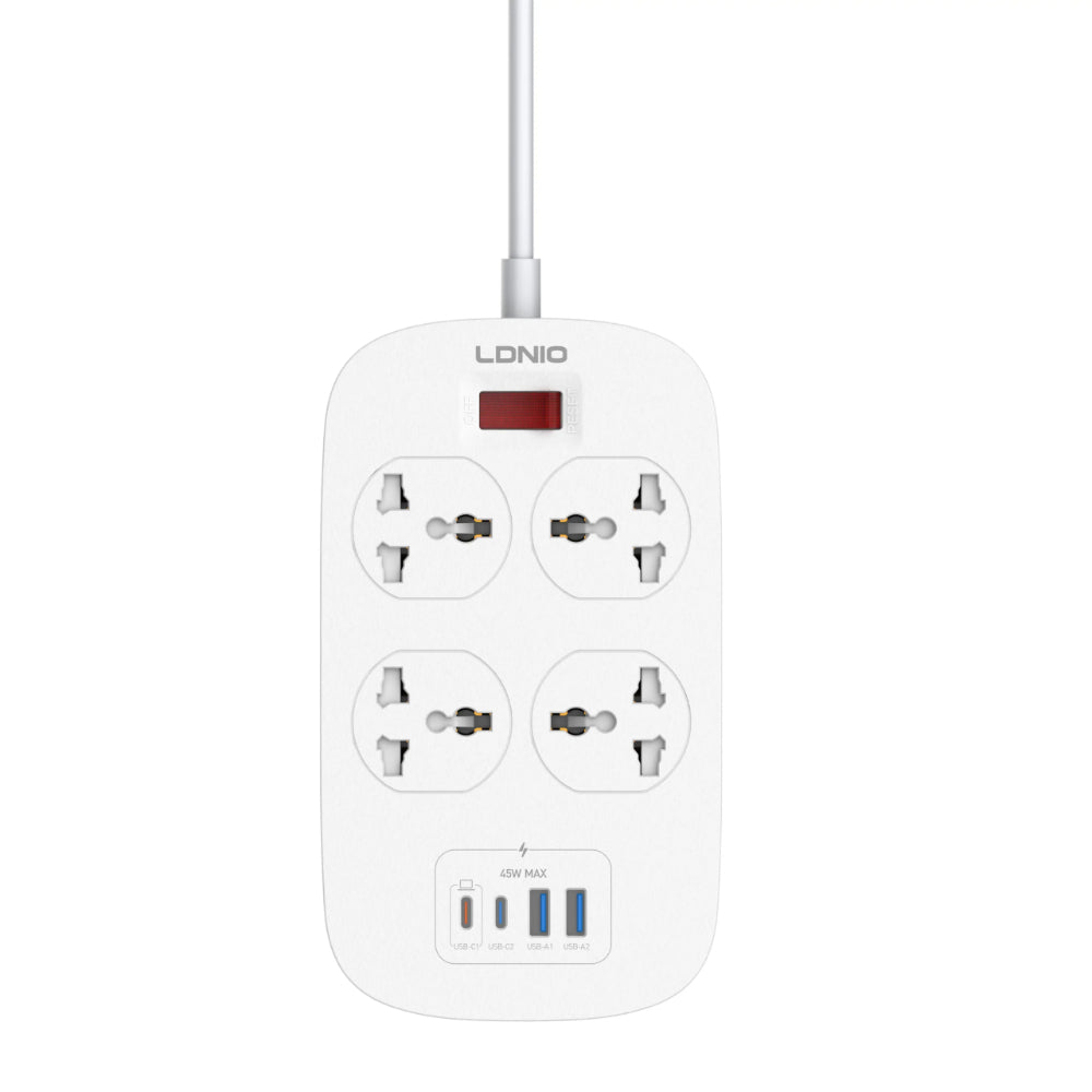 LDNIO SC4407C 4‑Port Extension Lead | Premium Multi‑Device Power Solution