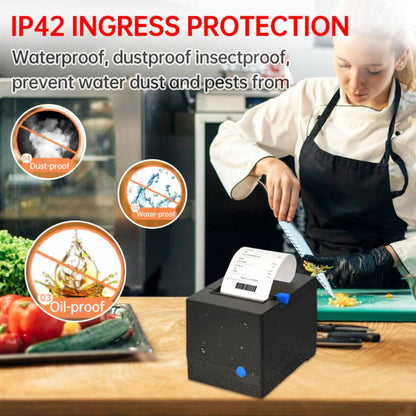 Print-Rite PR-80V 80mm Thermal Receipt Printer | USB + Ethernet / USB + Cash Drawer | 203 DPI | 200mm/s | Auto Cutter