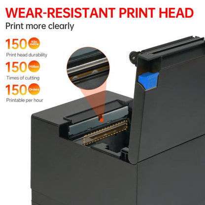 Print-Rite PR-80V 80mm Thermal Receipt Printer | USB + Ethernet / USB + Cash Drawer | 203 DPI | 200mm/s | Auto Cutter