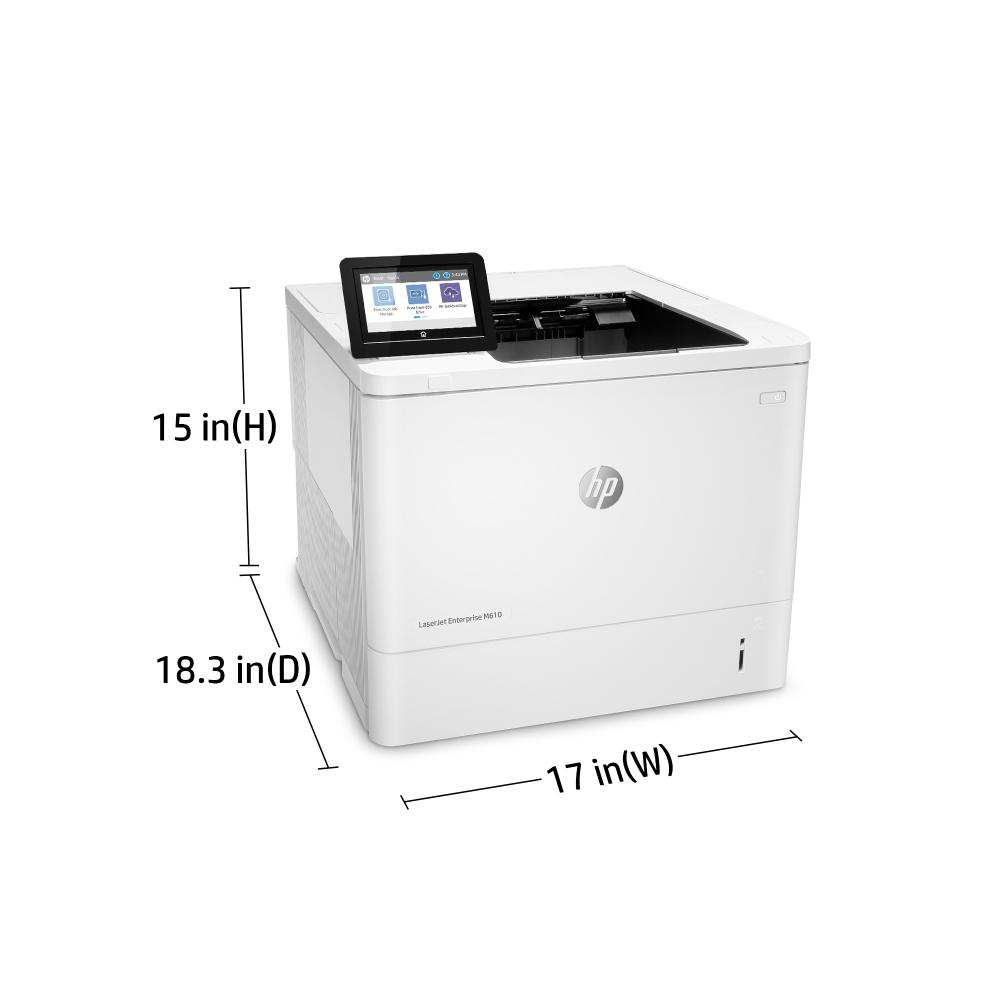 HP LaserJet Enterprise M610dn | High-Speed Enterprise Monochrome Laser Printer | 55 PPM | Duplex | Gigabit Ethernet