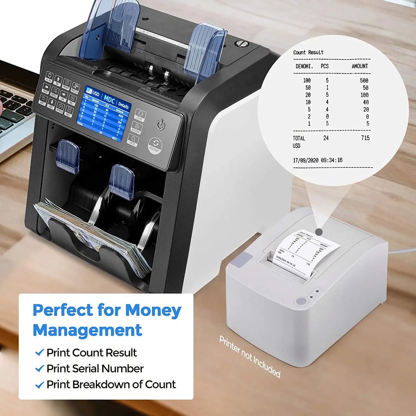 Speed-X SP-950A | Double Pocket Auto Identity Multi-Currency Advanced Counting Machine