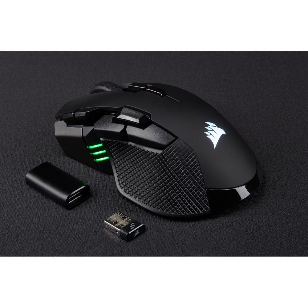 CORSAIR IRONCLAW RGB WIRELESS Gaming Mouse | 18,000 DPI PMW3391 Optical Sensor | SLIPSTREAM Wireless | Bluetooth | USB Wired | RGB